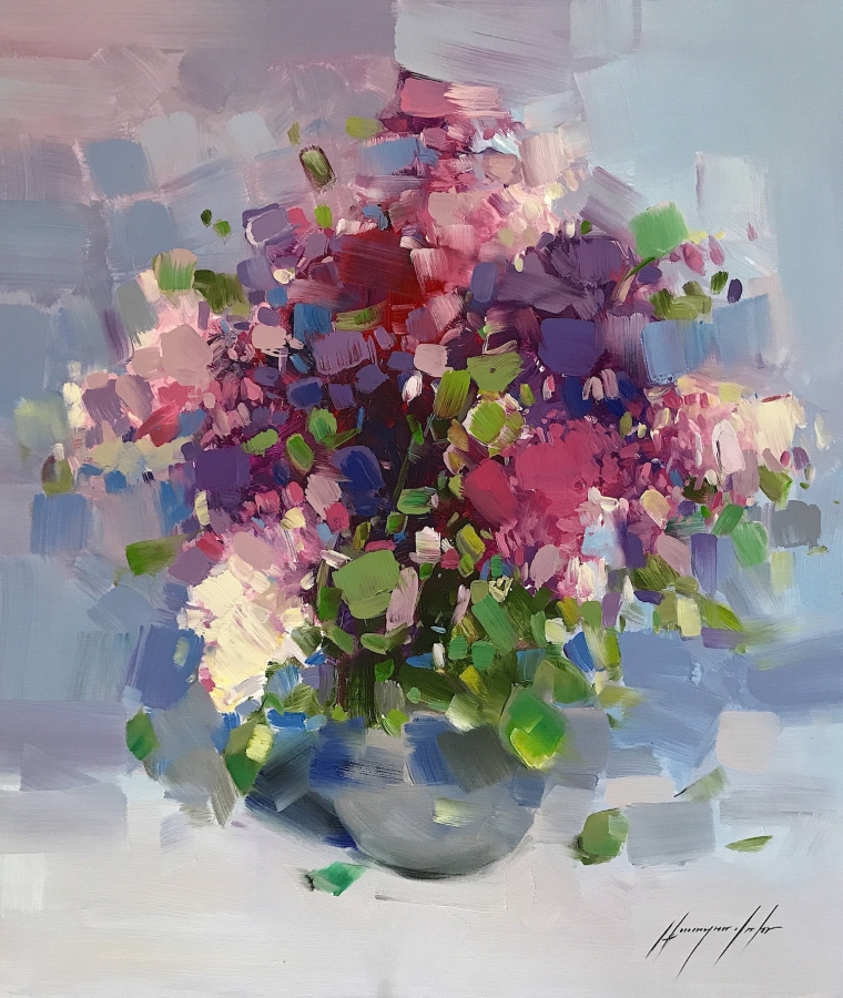 Vase of Lilacs, oil Painting, Handmade artwork, One of a Kind    